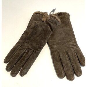 Luxurious Brown Women's Suede Gloves